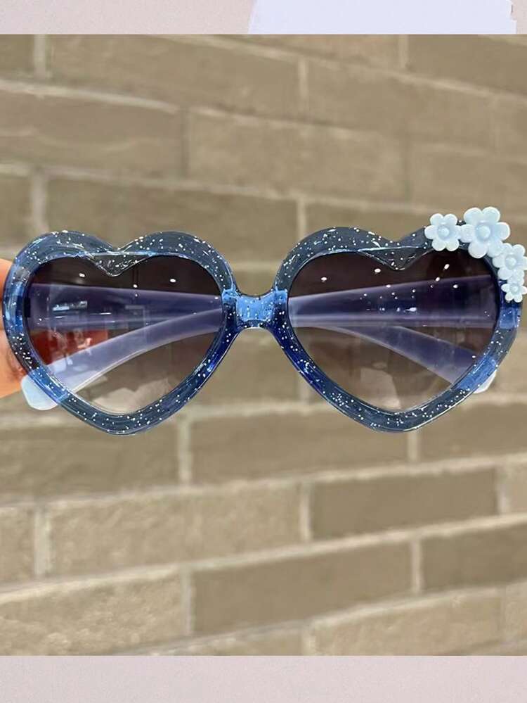 1副可爱卡通心形时尚眼镜，男女童皆宜，时尚户外眼镜 - 彩色 - 查看 21