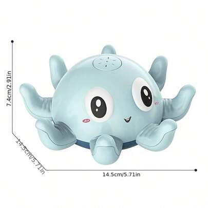 Juguete de baño y piscina para niños con forma de pulpo lindo, juguete eléctrico de pulpo pequeño con sensor automático de agua, rociador de agua, luz y música, juego de agua, juguete de baño para bebés, regalo