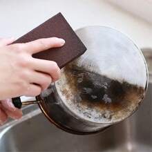 5/10pcs Diamond Emery Sponge Scrubber, Kitchen Cleaning Tools, Pot Pan Rust Remover Abrasive Sponge Blocks