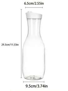 1PC Clear Acrylic Juice Drink Pitcher ,Carafe Jug Water Carafes For Cold Juices, Plastic Juice Container Pitcher Clear Narrow Neck Drink Carafes Mimosa Bar Beverage Pitcher For Outdoors Picnic Parties Tea ,Restaurant, Bar, Beach Vacation Essentials