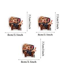 1/2/3 piezas Parches con diseño de copa de vino para mujeres - Diseño de moda informal de copa de martini con labios rojos y cabello ondulado, lavables para decorar camisetas, jeans, bolsos - Suministros creativos de manualidades DIY