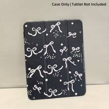 Schöne rosa Schleife beidseitig bemalte transparente kristallene Anti-Drop Schutzhülle, geeignet für iPad (A16) 11. Generation, 10. Generation 10,9, iPad 10,2 Zoll, 7/8/9, iPad Pro 11 Zoll, 2. Generation, 3. Generation, 4. Generation iPad Mini 7/6, intelligente Schlaf-/Aufwach-Funktion mit Stiftfach, Schutzhülle für Xiami Redmi Pad SE 11 Zoll 2023