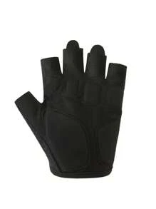 1 par Guantes deportivos de media-mano, apropiados para ciclismo, conducir motocicleta y esquiar, guantes negros