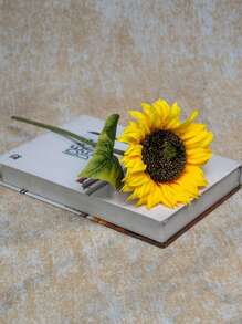 5 pezzi di fiori di girasole finti, fiore singolo di girasole decorativo per la casa, da tenere in mano, per danza, come elementi di arredamento floreale bionico