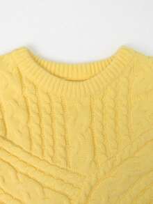 Elegant Women's Chic Autumn Winter Knit Sweater Thick French Style Loose Pullover Long Sleeve Round Neck Jumper Back To School Fall Women Clothes Autumn Winter Christmas Thanksgiving New Year Chic (Pattern Random)