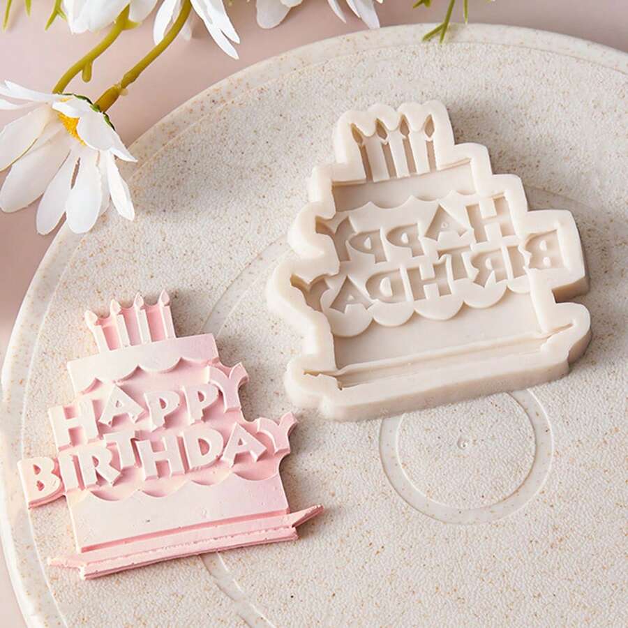 INS字母“生日快乐”蛋糕蜡烛装饰巧克力慕斯字母模具 翻糖糖膏硅胶模具