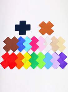 3 Pairs Of Customized White Sexy ABS Plastic (ABS Resin) Nipple Covers, Full Print