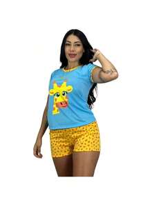 Baby Doll Half Sleeve For Women / Baby Doll For Women / Nightwear - 淺藍色 - 查看 1