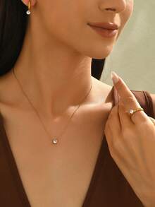 4 cái/bộ Bộ Trang Sức Trang Trí Rhinestone - Vàng - Xem 1