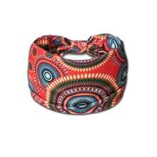 Bandeau noué imprimé tropical , convient aux femmes pour le yoga, la course, l'absorption de la transpiration, les accessoires capillaires pour les sports de plein air, bandeau de sport confortable et antidérapant, décoration de nœud, foulard de style bohème élégant