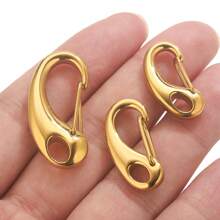 1pc Stainless Steel D-Shape Lobster Clasp DIY Necklace Bracelet Panty Chain Bag Chain Jewelry Making Materials