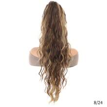 66 Cm Claw Ponytail Extension - Long, Water Wave Style, Heat Resistant Synthetic Hairpiece For Women, Ideal For Parties And Daily Wear, Black, Brown, Blonde, Heat Resistant Fiber - Multicolor - View 17