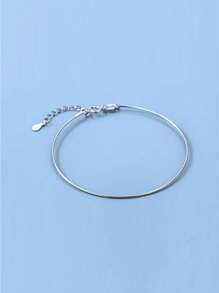 1pc Minimalist Sterling Silver Adjustable Jewelry Making For DIY Bangle Jewelry Making