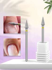 GGJOYO 1pc Nail Polishing Bits, Nail Drill Bits, Nail Polishing Cleaning Brush, Pedicure Remover For Acrylic Gel, Nails Polishing Tools, Nail Art Pedicure Manicure Tools - Silver - View 1