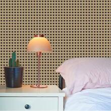 1pc Brown Rattan Woven Bamboo Pattern Wall Sticker, Thicker Waterproof Renovation Wallpaper, Background Decor, Suitable For Cabinets, Tables And Chairs Renewal Room Decor Home Decor Wallpapers Wall Paper Bathroom Kitchen Wall Stickers Wall Decor