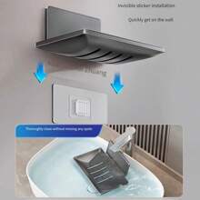 1 Stück Seifenablage ohne Bohren, Wandmontage, Seifenhalter mit Ablauf, Seifenorganizer aus Aluminiumlegierung, Badezimmer Seifenaufbewahrungsbox, Badaccessoires Schulanfang