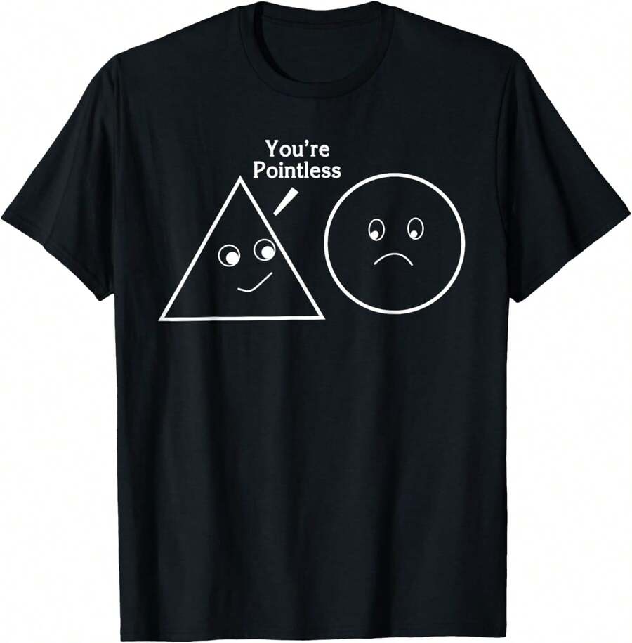 Camiseta divertida "Eres inútil" - Camiseta de profesor de matemáticas, negra, pequeña - Negro - Ver 1