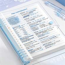 Cuaderno de 60 páginas A5 de cuero suave transparente a granel, con páginas perforadas, tornillo desmontable y diseño impermeable - perfecto para suministros de oficina diarios y estilo minimalista | Cuaderno minimalista | Cuaderno impermeable, Útiles escolares