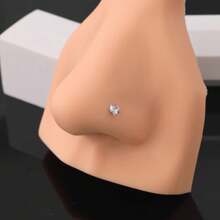 AVYRING 3 pièces Lot de piercings pour le nez à vis 20G avec strass en forme d'étoile et de cœur. Bijoux de perçage corporel pour femmes, boucles d'oreilles pour le nez