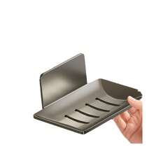 1 Stück Seifenablage ohne Bohren, Wandmontage, Seifenhalter mit Ablauf, Seifenorganizer aus Aluminiumlegierung, Badezimmer Seifenaufbewahrungsbox, Badaccessoires Schulanfang