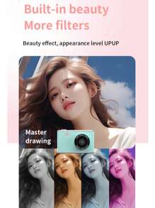 1 Pc 1080P 2.4-Inch Screen Portable Camera, With Front Camera,Small Camera, With 8x Zoom And Anti-Shake, Built-In LED Fill Light, Recording Function,Suitable For Boys And Girls.
