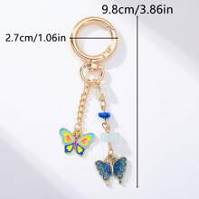 Breloc la modă în formă de fluture și inimă, breloc cu animale și flori, pandantiv pentru geantă, accesorii auto, drăguț gotic Y2K