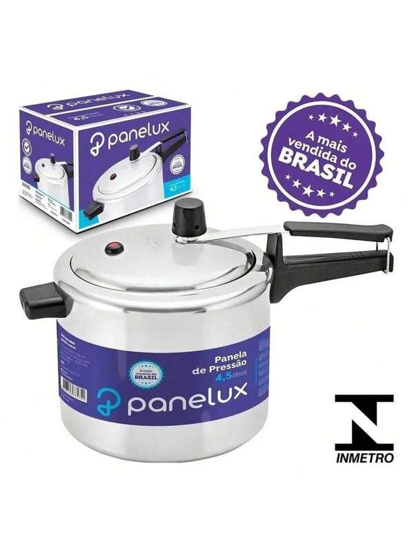 Panela De Pressão 4,5litros Panelux Linha Classic Alto Brilho A Mais Vendida Do Brasil