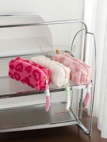 1 个爱心形、极具吸引力、大容量化妆包、多功能化妆工具收纳包、学生铅笔盒收纳包、杂物收纳包、拉链大开口便携式旅行包、可爱化妆包和旅行收纳包，适合女性和女孩。 - 彩色 - 查看 2