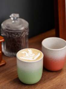 1pc 200ml Ceramic Concentrated Coffee Cup, Starry Speckled Luxury Water Mug, Personal Cup, Vintage Ceramic Coffee Cup, Household Drinking Cup, Latte Art Cup, Espresso Cup, Couple Cup, Breakfast Milk Cup Back To School