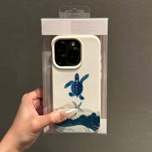 1 pieza Funda de teléfono con patrón de olas oceánicas, tortugas marinas y estrellas de mar, de material de TPU con diseño vintage, compatible con iPhone//Redmi