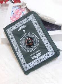 Couverture de pique-nique de voyage portable de 65 * 100 cm avec boussole, tissu hydrofuge avec poche, facile à transporter