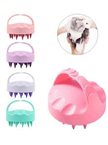 Solid Shampoo Massage Brushes With Wheat Straw As Raw Material, Soft Scalp Massager, Shampoo Scalp Exfoliating Brush For Thick Curly Hair Dry And Wet Dandruff, Two Color Massage Shampoo Brush, Hairbrush/Hair Comb, Back To School Supplies