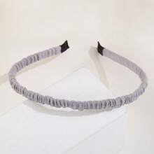 7pcs. Korean-Style Fashionable Hair Band, Bright Color Series, Artistic Pleated Hair Band, Wear When Going Out To Wash Face, Highly Attractive Level Hair Clip, Geometric Pattern, Casual Casual Polyester Fiber (Polyester) Hair Accessory, Four Seasons