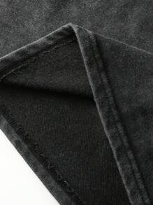 Camiseta de manga corta con cuello redondo de talla grande para hombres, con estampado gráfico de cara y texto en inglés, de estilo casual y urbano, para uso diario, con estilo grunge