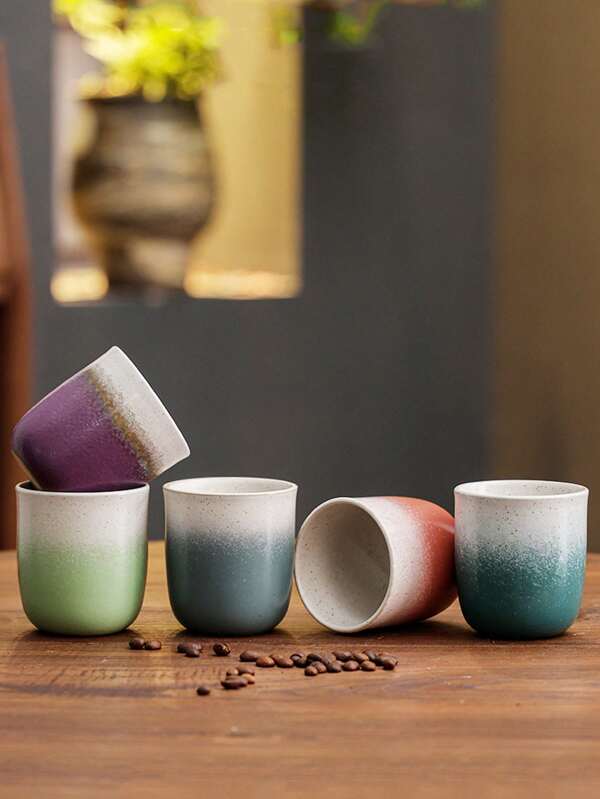 1pc 200ml Ceramic Kiln-Changed Mug, Household Water Cup, Breakfast Cup, Milk Cup, Drinking Cup, Couple Cup, Latte Art Cup, Espresso Cup, Creative Office Visitor Tea Cup
