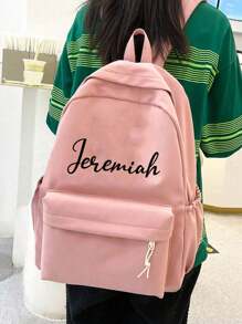 Customization Cute Student Backpack, Customized Name, Classic Simple Y2k Large Capacity Backpack School Bag Suitable, Very Suitable For Outdoor, Travel And Back To School School Bag Portable, Multi-Functional School Supplies, School Backpack High School, Junior High School, Work, Outdoor, Sports, Shopping Suitable For College Students, Suitable For School Students