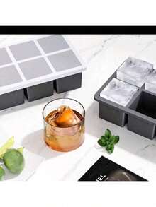 大型 6 格硅胶冰格，适用于冰淇淋、冷冻甜点和果汁，家用
