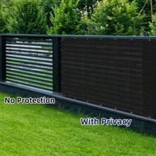 DELLNA 1pc Heavy Duty Privacy Screen Divider, UV-Blocking Sunshade Cover, Windproof Mesh With Eyelets And Fasteners, For Outdoor Walls, Gardens, Patios, Pools, Decking