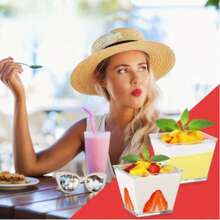 10/50/100 Pieces 2/4/5 Ounces (60/120/150ML) Capacity Mini Plastic Dessert Cups, Ice Cream Cups, Small Transparent Banana Pudding Cups, Used As Appetizers, Tasting Bowls For Birthdays, Weddings, And Parties, Christmas Gifts