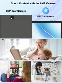 Relndoo Android Tablet With Keyboard And Mouse, Android 14 Tablets, 2 In 1 Tablet, 10 Inch Tablet With Laptop Case, Stylus, Data Cable, RK3562 Quad-Core 2.0 GHz, (6GB+6GB)RAM+128GB ROM, 2MP+8MP Dual Camera, 1280*800px HD Touchscreen, 6000mAh Battery, Supports 1TB SD Expansion, 802.11n Wifi 2.4G/5G Wireless, GPS, Certified Tablet PC-Black