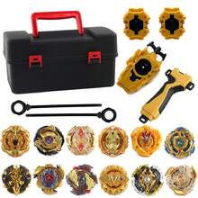 16pcs/Set Spinning Top Toys Set, Compact & Portable, Can Be Used As Gift, Self-Assembly Battle Tool Box, Stress Relief, Children Halloween/Christmas/Gifts, Kid/Toddler Gift - Multicolor - View 16