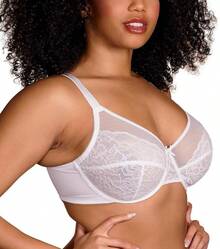 Minimizer Bras Women Full Coverage Underwire Bras Plus Size Lifting Lace Bra Heavy Breast - Putih - View 2