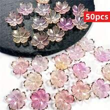 50 piezas de flores de cuentas acrílicas de 19mm que se pueden usar para hacer diversos accesorios de moda DIY