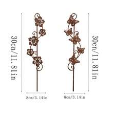 1 件乡村爱情花园金属装饰 - 心形花卉设计，适合母亲节、复活节、圣诞节 | 送给朋友、阳台、露台或花园装饰的完美礼物 | 浪漫花园装饰 | 金属装饰，花园装饰