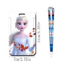 1pc Anime Frozen Princess Series Card Holder For Bus Pass Student ID Campus Card Access Card Badge Lanyard Back To School Student Supplies For Women Wallet Mini Wallet Purse Wallet School Supplies Card Wallet