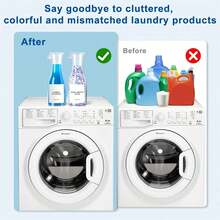 2 Packs Laundry Detergent Dispenser 20oz For Laundry Room, Laundry Room Organization For Liquid Soap Scent Booster Softener Bleach Beads Fabric Softener, Laundry Powder Container Bottle, Dorm Room, Washing Up Liquid - Multicolor - View 5