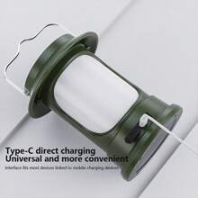 1pc Outdoor LED Camping Lamp With Type-C Charging, Waterproof Tent Light
