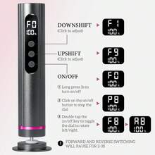 1PC Pink/Grey Electric Foot File Callus Remover - Professional Cordless Foot Sander For Cracked Heels & Dead Skin, 9-Speed Pedicure Tool With LED Display & Fast Charging Gift-Ready For Women - Grey - View 6