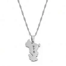 1pc 2.5cm Mayotte Pendant Necklaces For Women Girls Mamoudzou Mahore Jewelry