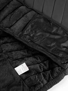 Chaqueta acolchada con capucha minimalista para mujer de Giolshon, con bolsillos, adecuada para otoño e invierno, color negro - Negro - Ver 7